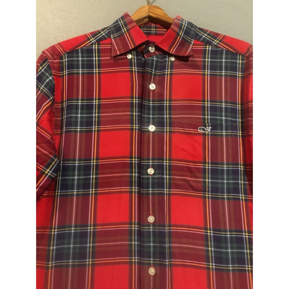 Vineyard Vines Classic Fit Tucker Shirt Mens‎ XS Red Plaid Button Down
